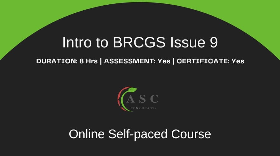 BRCGS Issue 9 Online Self-paced Course